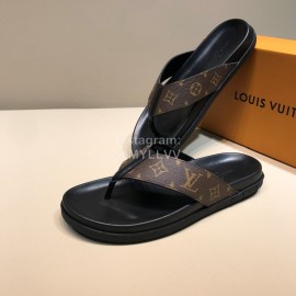 LV Classic Monogram Cowhide Flip Flops For Men