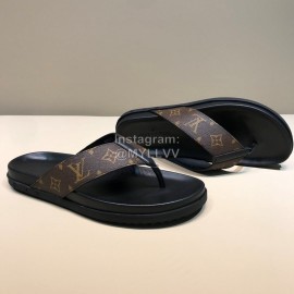 LV Classic Monogram Cowhide Flip Flops For Men