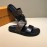LV Summer Classic Monogram Cowhide Slippers For Men