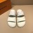 LV Summer Classic Monogram Cowhide Slippers For Men White