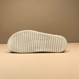 LV Summer Classic Monogram Cowhide Slippers For Men White