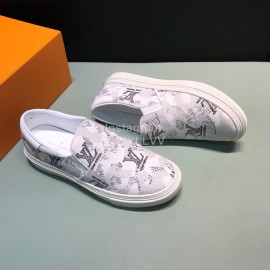 LV Casual Monogram Canvas Shoes For Men White