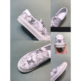 LV Casual Monogram Canvas Shoes For Men White