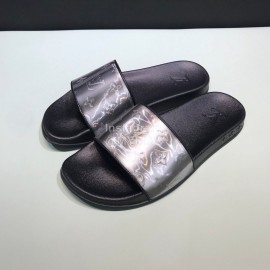 LV Summer New Monogram Printed Casual Slippers For Men