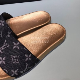 LV Summer Monogram Canvas Printed Casual Slippers For Men