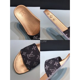 LV Summer Monogram Canvas Printed Casual Slippers For Men