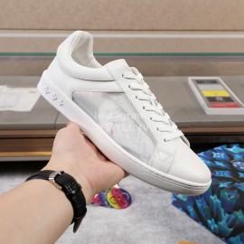 LV Pvc Monogram Printed Leather Sneakers For Men White