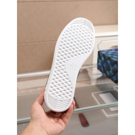 LV Black Monogram Embossed Leather Sneakers For Men 