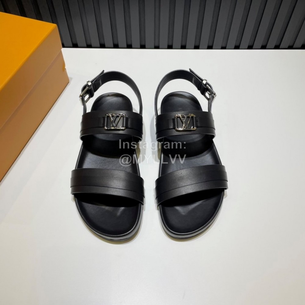 LV Summer Cowhide Scandals For Men Black