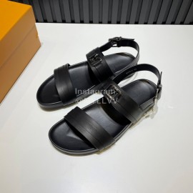 LV Summer Cowhide Scandals For Men Black
