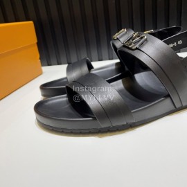 LV Summer Cowhide Scandals For Men Black
