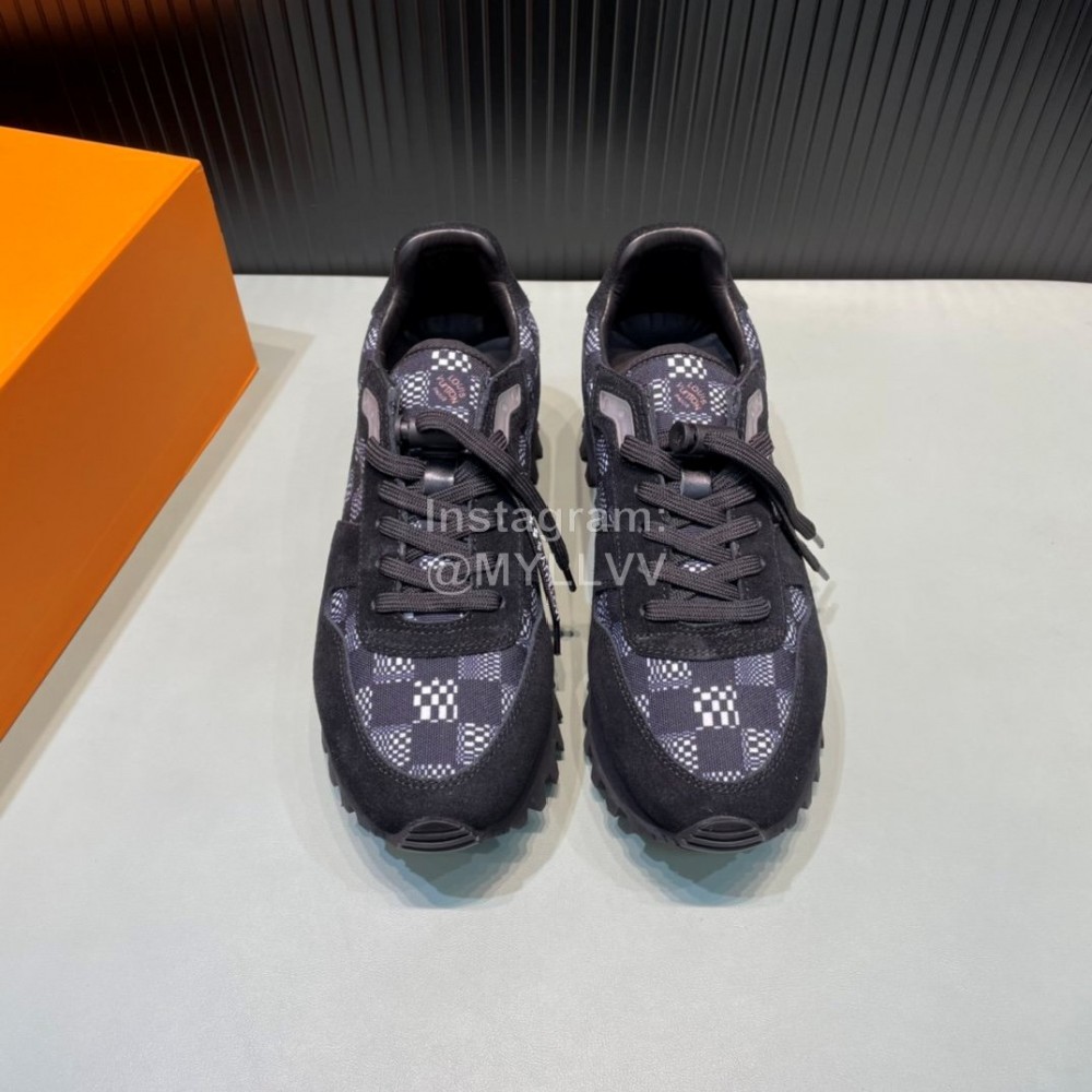 LV Suede Calfskin Running Shoes For Men Black