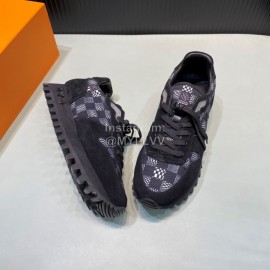LV Suede Calfskin Running Shoes For Men Black