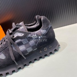 LV Suede Calfskin Running Shoes For Men Black