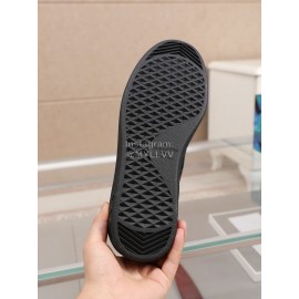LV Black Monogram Embossed Cowhide Casual Sneakers For Men 
