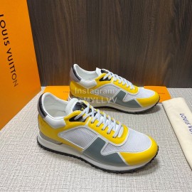 LV Summer Mesh Cowhide Sneakers For Men Yellow