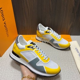 LV Summer Mesh Cowhide Sneakers For Men Yellow