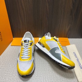 LV Summer Mesh Cowhide Sneakers For Men Yellow