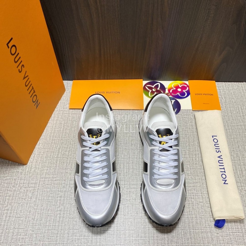 LV Summer Mesh Cowhide Sneakers For Men Gray