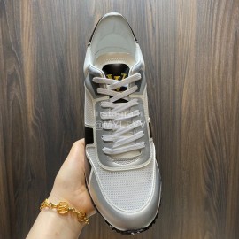 LV Summer Mesh Cowhide Sneakers For Men Gray