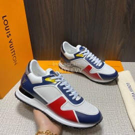 LV Summer Mesh Cowhide Sneakers For Men Navy