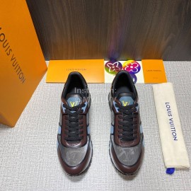 LV Summer Monogram Cowhide Sneakers For Men Coffee