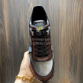 LV Summer Monogram Cowhide Sneakers For Men Coffee