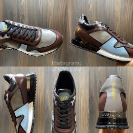 LV Summer Monogram Cowhide Sneakers For Men Coffee