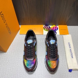 LV Summer Fashion Monogram Cowhide Sneakers For Men 