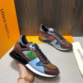 LV Summer Fashion Monogram Cowhide Sneakers For Men 