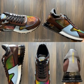 LV Summer Fashion Monogram Cowhide Sneakers For Men 