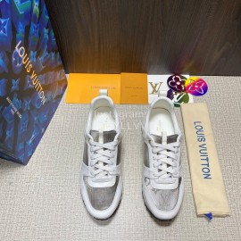 LV Summer Fashion Calf Leather Lace Up Sneakers For Men
