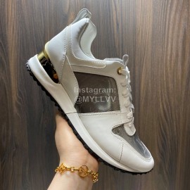 LV Summer Fashion Calf Leather Lace Up Sneakers For Men