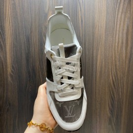 LV Summer Fashion Calf Leather Lace Up Sneakers For Men