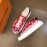LV Tie-Dyed Monogram Cowhide Thick Soled Sneakers For Men And Women Red