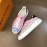 LV Tie-Dyed Monogram Cowhide Thick Soled Sneakers For Men And Women Pink