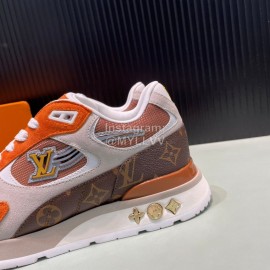 LV Suede Mesh Sneakers For Men Orange