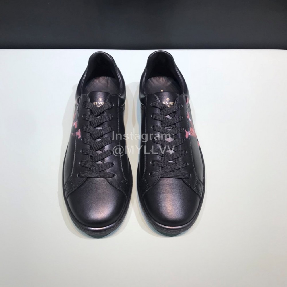 LV Summer Printed Casual Sneakers For Men Black