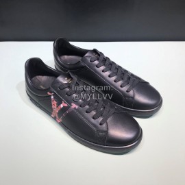 LV Summer Printed Casual Sneakers For Men Black