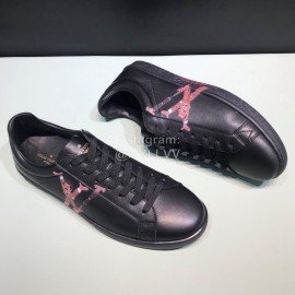 LV Summer Printed Casual Sneakers For Men Black