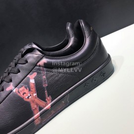 LV Summer Printed Casual Sneakers For Men Black