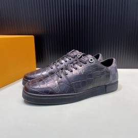 LV Black Cowhide Casual Sneakers For Men