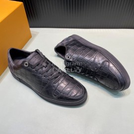 LV Black Cowhide Casual Sneakers For Men