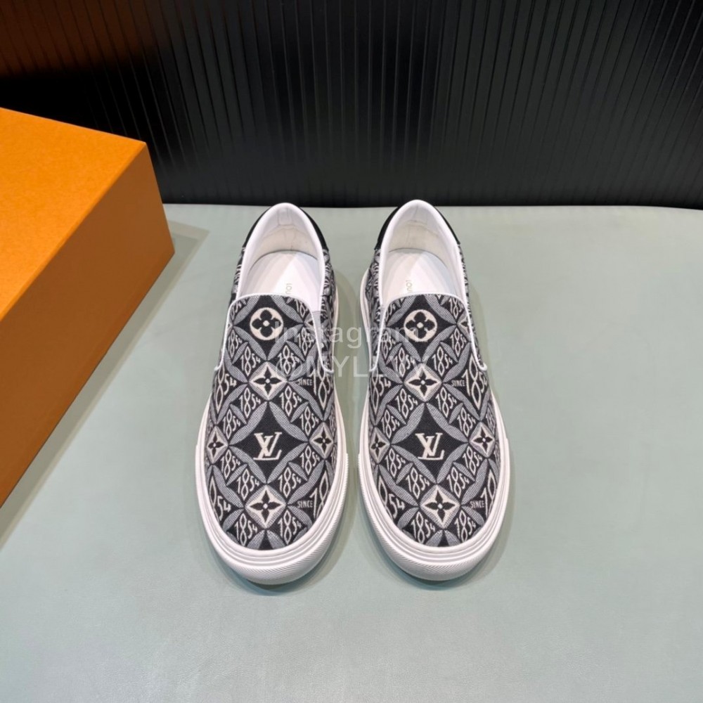 LV Vintage Jacquard Canvas Shoes For Men