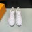 LV Transparent Leather Casual Sneakers For Men White