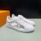 LV Transparent Leather Casual Sneakers For Men White