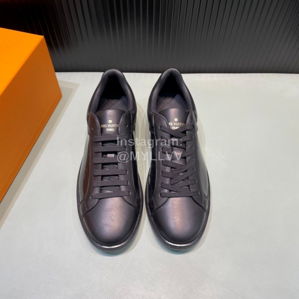 LV Transparent Leather Casual Sneakers For Men Black