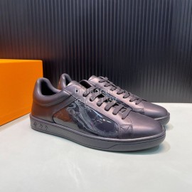 LV Transparent Leather Casual Sneakers For Men Black