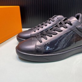 LV Transparent Leather Casual Sneakers For Men Black