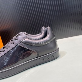 LV Transparent Leather Casual Sneakers For Men Black